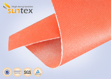 32oz Red Silicone Rubber Coated Fiberglass Cloth For Welding Blanket Fireproofing Textiles