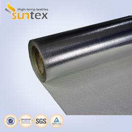 Heat Reflective Silver Aluminum Fiberglass Cloth Laminated Glass Fiber Fabrics For Fire Blankets
