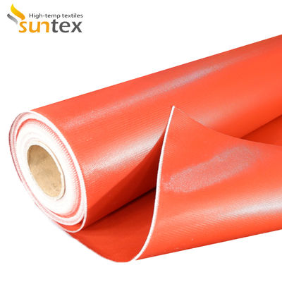 Flexible Silicone Coated Fiberglass Fabric with 1 / 1.2 / 1.5 Meter Width and 50 m / 100 m Roll Length for High Temperature Applications