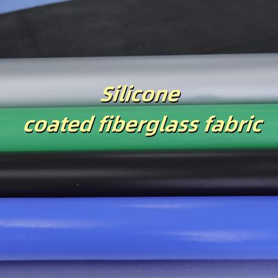Grey Silicone Coated Fiberglass Fabric 0.3mm Thick 400 g/sqm
