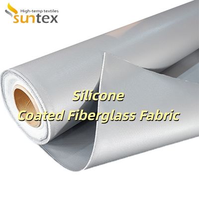 Fire Protection Blanket Silicone Coated Fiberglass Fabric with 0.3 mm Thickness 400 g/sqm Weight and 1/1.2/1.5 meter Width