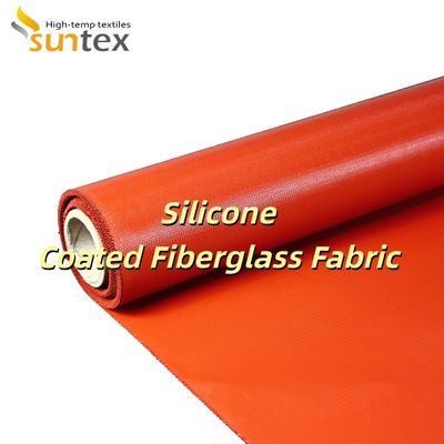 Grey Color Silicone Coated Fiberglass Fabric with Custom Width and Roll Length Options for Fire-Resistant Insulation