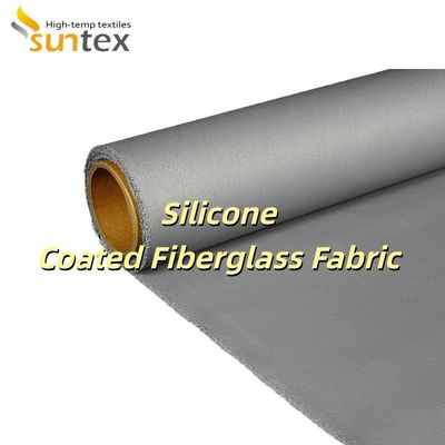 Alkali Free Water Repellent Silicone Coated Fiberglass Fabric with Temperature Resistance -50°C to 500°C for Electrical Enclosures