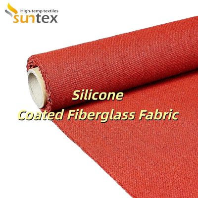 High Temperature 550°C Resistance Silicone Coated Fiberglass Fabric with 0.3mm Thickness and 400 g/sqm Weight