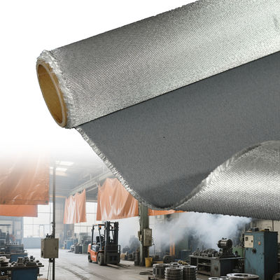 Alkali Free Grey Color Silicone Coated Fiberglass Fabric with 50 m / 100 m Roll Length for Heat Resistance