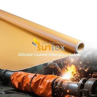 Double Sided Silicone Coated Fiberglass Fabric with 50 m / 100 m Roll Length Corrosion Resistant and Weatherproof