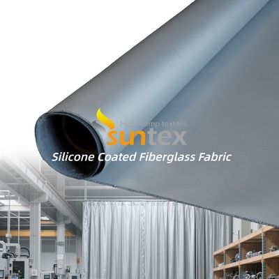 Fireproof Silicone Coated Fiberglass Fabric with Water Repellent and Anti-Corrosive Properties in 50 m / 100 m Roll Length
