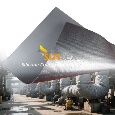 Durable Silicone Coated Fiberglass Cloth with 0.3 mm Thickness 400 g/sqm Weight and 1 / 1.2 / 1.5 meter Width for Thermal Insulation