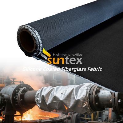 Double Sided Silicone Coated Fiberglass Fabric with Temperature Resistance -50C to 500C and 50 m / 100 m Roll Length
