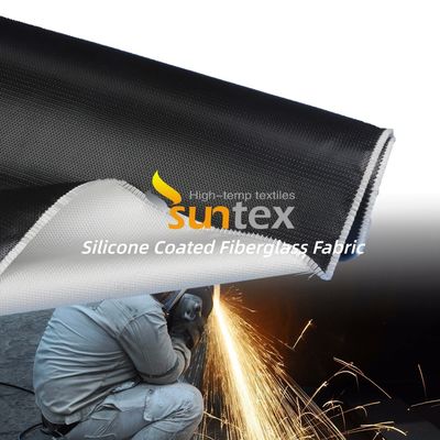 Double Sided Silicone Coated Fiberglass Fabric Heat Resistant (-50°C to 500°C) 0.3 mm Thickness 400 g/sqm Weight