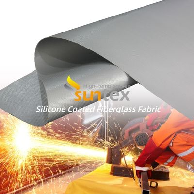 Liquid Silicone Rubber Coated Fiberglass Cloth High Temperature Fireproof Fabric with Corrosion Resistant and Weatherproof Properties