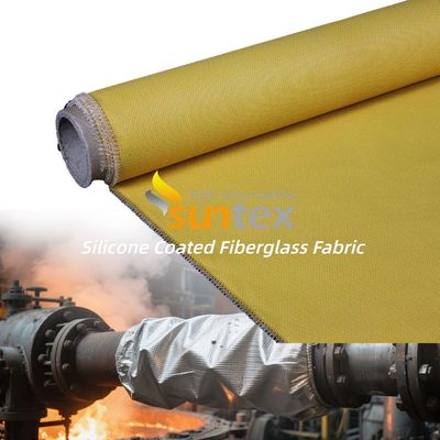 Anti-Aging Alkali Free Silicone Coated Fiberglass Fabric with 50 m / 100 m Roll Length