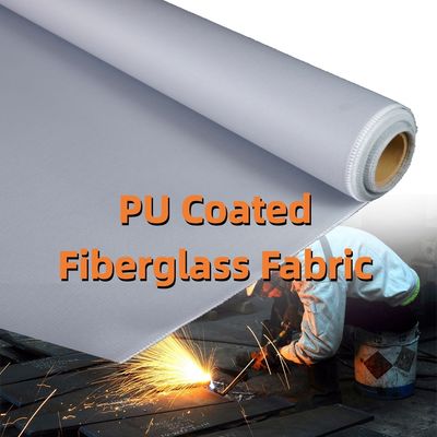 460 g/sqm 0.41 mm PU Coated Fiberglass Fabric with 1m to 1.55m Width for Industrial Thermal Jackets & Pads