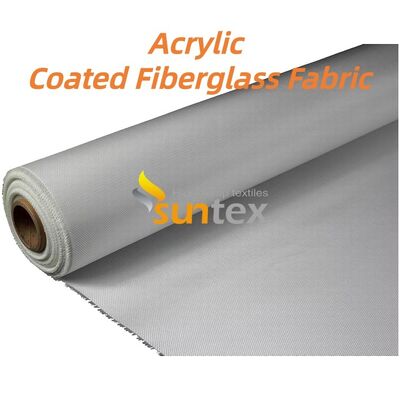 16oz Acrylic Coated Fire Resistant Fiberglass Fabric with 550 Degree C Temperature Resistance and Reduced Toxic Smoke
