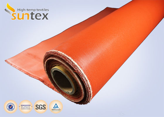 1000°C Heat Resistant Fire Curtain Fabric with Double Sided Silicone Coated and Alkali Free Fiberglass Fabric