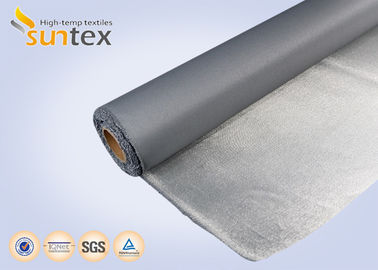 Stainless Steel Wire Reinforced Fiberglass Cloth With PU Coating 0.7mm For Fire Blanket Smoke Curtains