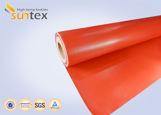 Heat Resistance Silicone Coated Fiberglass Fabric with Temperature Resistance -50°C to 500°C, 400 g/sqm Weight, and 0.3 mm Thickness