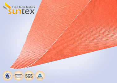 32oz Red Silicone Rubber Coated Fiberglass Cloth For Welding Blanket Fireproofing Textiles