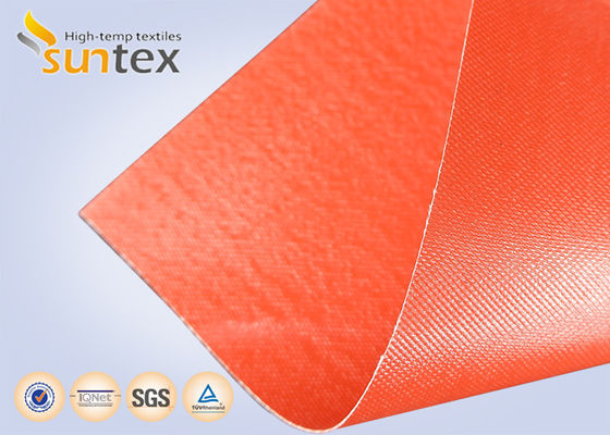 Fireproof Waterproof Silicone Coated Fiberglass Fabric 850g/m2 for High Temperature Resistance