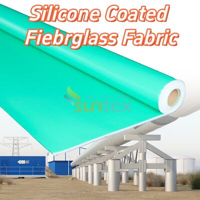 0.45mm Thickness Silicone Coated Fiberglass Fabric Heat-Resistant Anti-tear Fireproof Cloth for Industrial Insulation