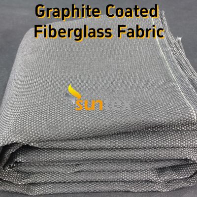 Black Graphite Coated High Temperature Fiberglass Cloth with 750℃ Resistance and Abrasion Properties for Fire Control