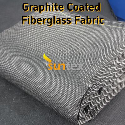 High Temperature Fiberglass Cloth with Black Graphite Coating for 750℃ Fire Resistance and Industrial Applications