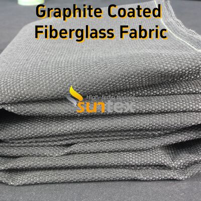 Black Graphite Coated High Temperature Fiberglass Cloth with 750℃ Temperature Resistance and Abrasion Resistant Properties