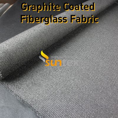 Black Graphite Coated High Temperature Fiberglass Cloth with 750℃ Temperature Resistance and Abrasion Resistant Properties