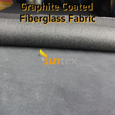Black Graphite Coated High Temperature Fiberglass Cloth with 750℃ Temperature Resistance and Abrasion Resistant Properties