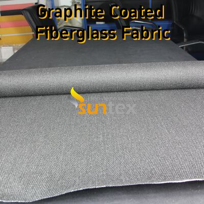 Black Graphite Coated High Temperature Fiberglass Cloth with 750℃ Temperature Resistance and Abrasion Resistant Properties