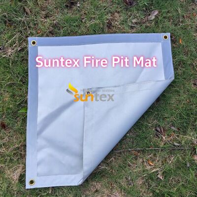 Double Sided 550°C Heat Resistant Fire Pit Mat with Customizable Size for Deck and Patio Protection