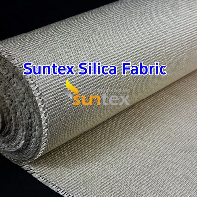 Heavy Duty Silica Cloth Welding Blanket with 1000℃ Temperature Resistance 18 oz/sqy Unit Weight and Crowfoot Pattern