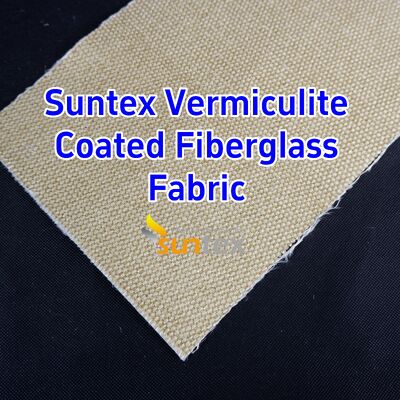 750℃ Temperature Resistance 1070gsm Heavy Weight Vermiculite Coated High Silica Fiberglass Fabric with Excellent Abrasion Resistance for Welding Blankets