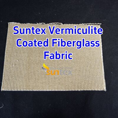 Vermiculite Coated Fiberglass Fabric with 750℃ Temperature Resistance and 1070gsm Heavy Weight for Custom Size Fire Resistant Applications