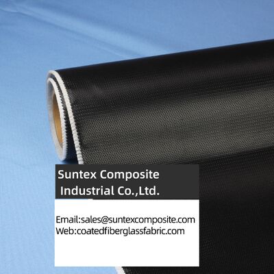 High Temperature Resistance Fire Proof Silicone Coated Fiberglass Fabric with 4H Satin Weave