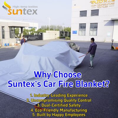 Gray EV Car Fire Blanket with 550℃/1000℃ Thermal Resistance and Oxygen Deprivation for Fire Safety