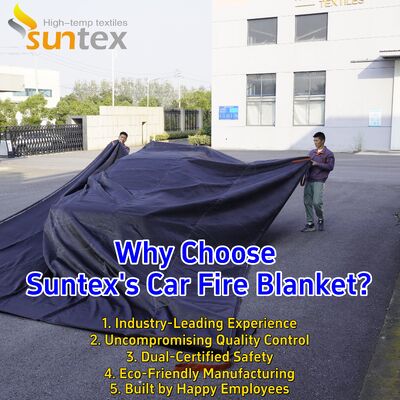 Customized Size EV Car Fire Blanket with 550℃/1000℃ Thermal Resistance and Oxygen Deprivation for Lithium-Ion Battery Safety