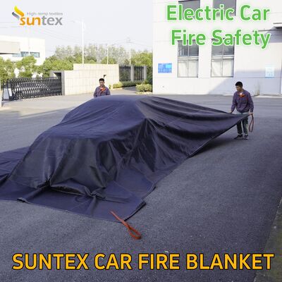 OEM Durable Fiberglass Fire Escape Blanket for EV Cars 550C Heat Resistant Silicone Coated