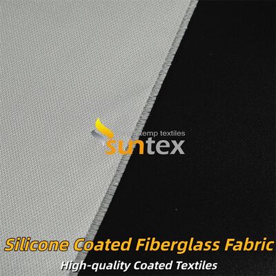 Industrial Grade Double Sided Grey Color Silicone Coated Fiberglass Fabric 400 g/sqm for Fire Retardant and Insulation