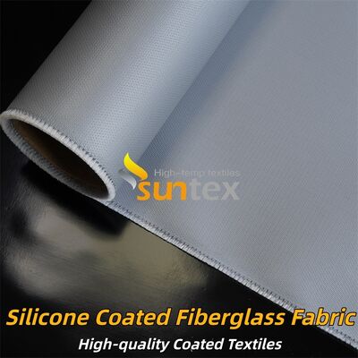 Durable Silicone Coated Fiberglass Fabric Grey Double Sided Fire Retardant Material Ideal For Thermal Insulation And Protective Curtains
