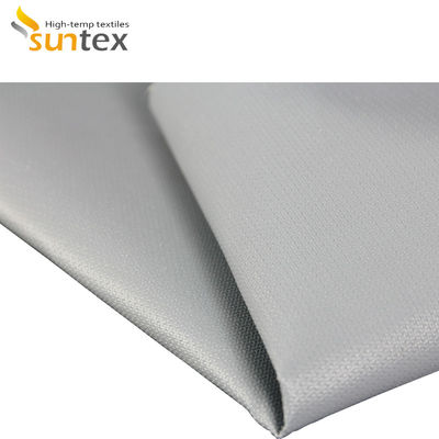 Heat Shield & Fire Retardant Fabric: 32 Oz Grey Silicone-Coated Glass Fiber