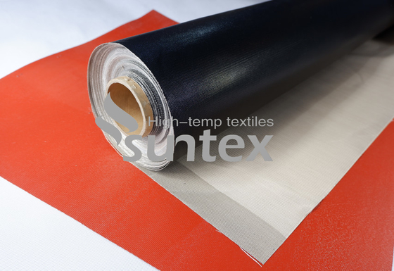 ارتفاع درجة الحرارة المقاومة Ptfe المغلفة قماش الألياف الزجاجية للستائر الصناعية