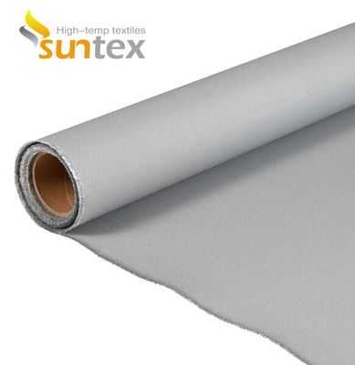 EN-13501 Certified Fire Curtain Fabric with 550°C Temperature Resistance and Silicone Coated for Fire Protection