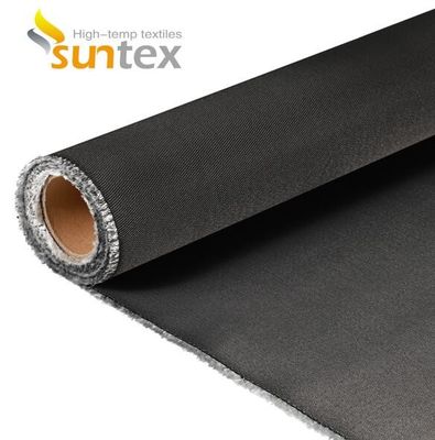 EN-13501 Certified 550°C Temperature Resistance Fire Curtain Fabric with 0.6mm Thickness for Fire and Smoke Protection