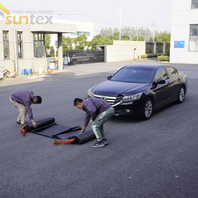 Suntex Flexible Fire Blanket with Oxygen Deprivation for Two-Person Deployment in EV Car Fires
