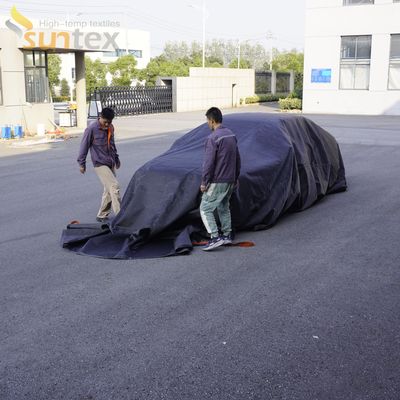 Gray EV Car Fire Blanket 550℃-1000℃ Thermal Resistant