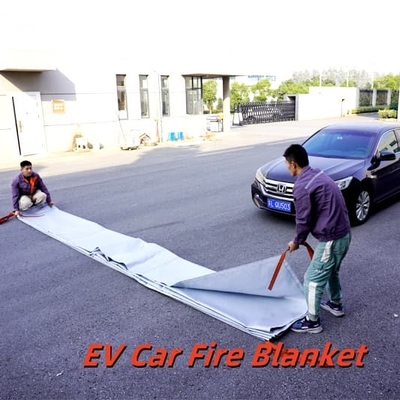 بطانية النار EV رمادي 550 درجة مئوية مقاومة حرارية لحرائق بطارية الليثيوم