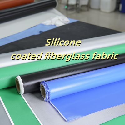 Grey Silicone Coated Fiberglass Fabric 0.3mm Thick 400 g/sqm