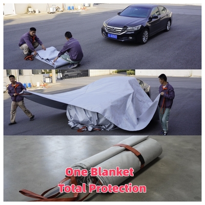 بطانية إطفاء حريق EV رمادية مقاومة للحرارة لحرائق بطاريات الليثيوم