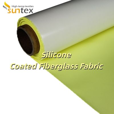 0.3 mm Thickness 400 g/sqm Weight 1.5 meter Width Silicone Coated Fiberglass Fabric for Heat and Fire Resistance